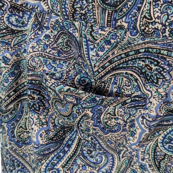 TALBOTS PETITES MODERN FIT Cotton Stretch Capri Pants Paisley Size 6 Petite - Picture 7 of 10